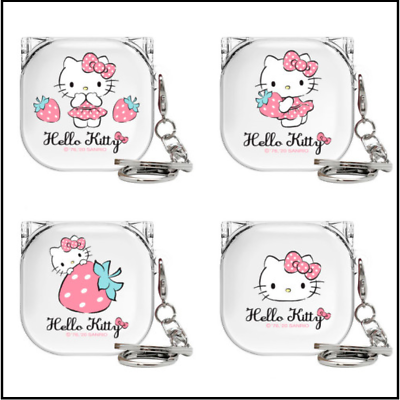 Galaxy Buds2 Hello Kittyデザインケースのセット Samsung Galaxy Buds2/Pro/Live sanrio HELLO KITTY Clear Keyring
