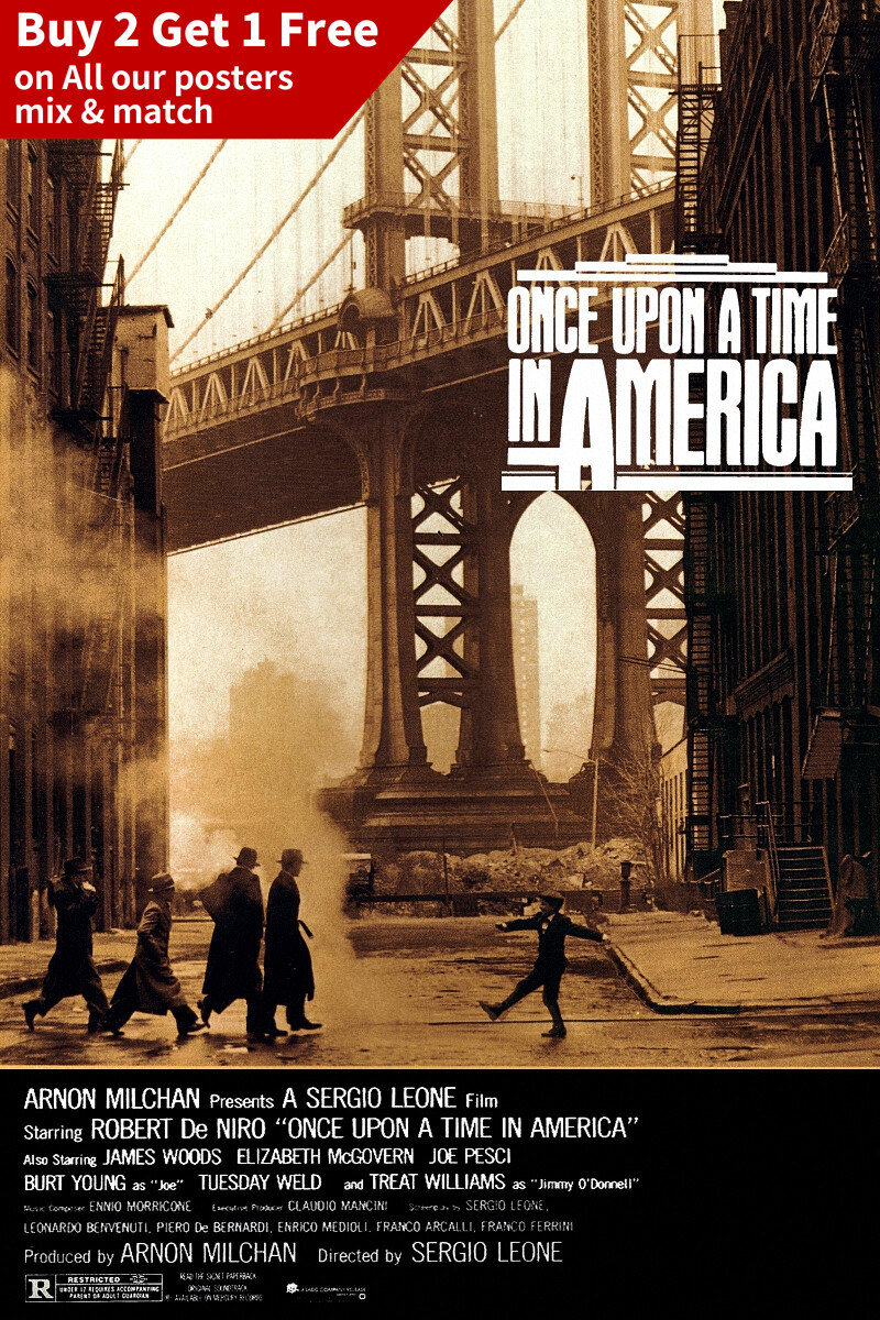 Once Upon a Time in America (1984) Movie Poster 36x24" Drama Film Silk Print