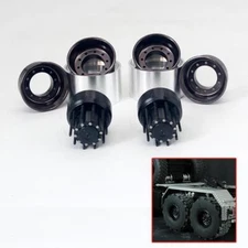 JDM 1Pair Metal Rear Double Wheel Hub For DIY 1/14 Tamiye RC Tractor Truck Car