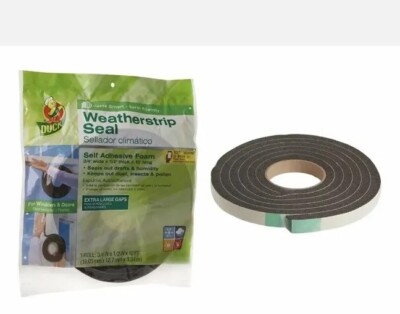 Duck Brand Extra Large Gap Weatherstrip Seal Made in USA 3/4 in x 1/2 in x 10 ft