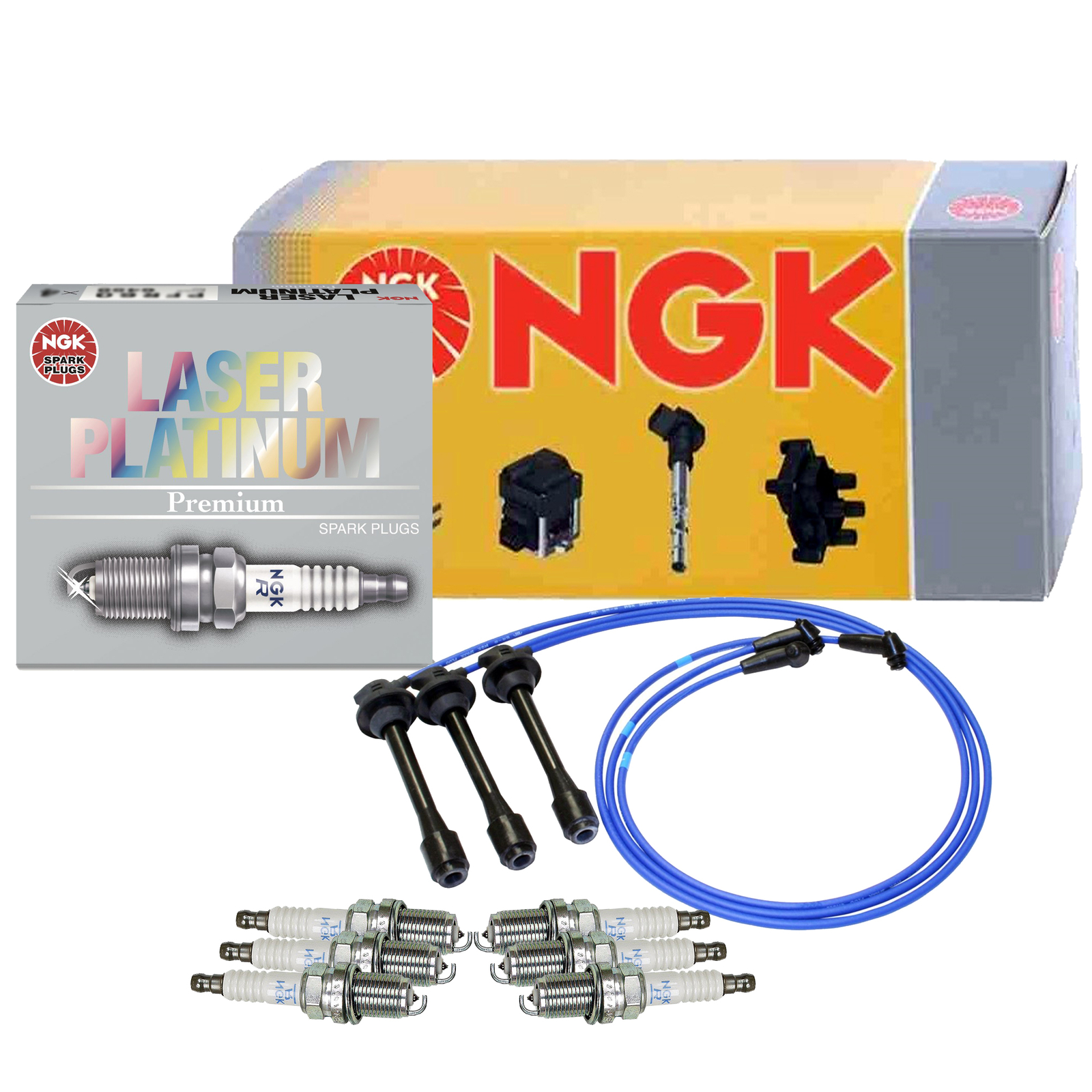 NGK Wire  6 Laser Platinum Spark Plugs Kit For Lexus Toyota 3.0 V6 1MZ-FE