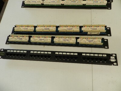 LOT OF 3 Leviton UNIVER CAT 5E Patch Panel 24 Port 8P8C T568A/B CAT # 5G584-U24