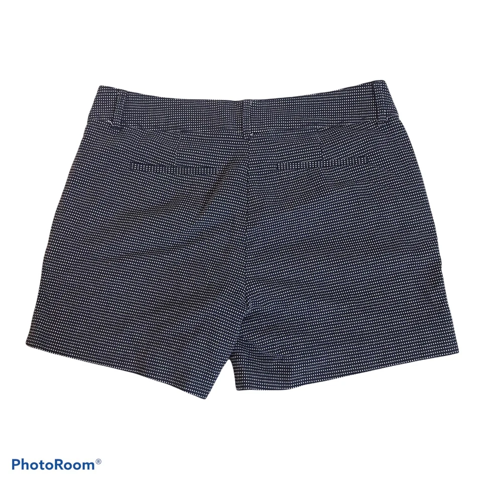 Pantalones Cortos The Limited Para Mujer Talla 6 Negros Frente Plano Punteado Pin Dot Mezcla de Algodón Foto 3 de 4