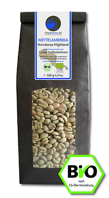 Bio Rohkaffee - Grüner Kaffee Honduras Highland (grüne Kaffeebohnen 500g)