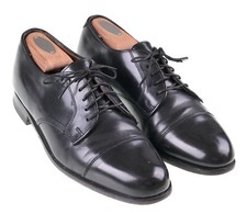 Cole Haan Made in USA Black Leather Cap Toe Dress Shoes 8
