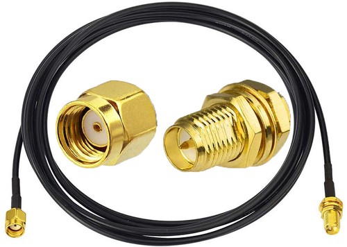 2X 10ft WiFi Antenna RP-SMA Extension Coaxial Cable Cord For Wi-Fi ...