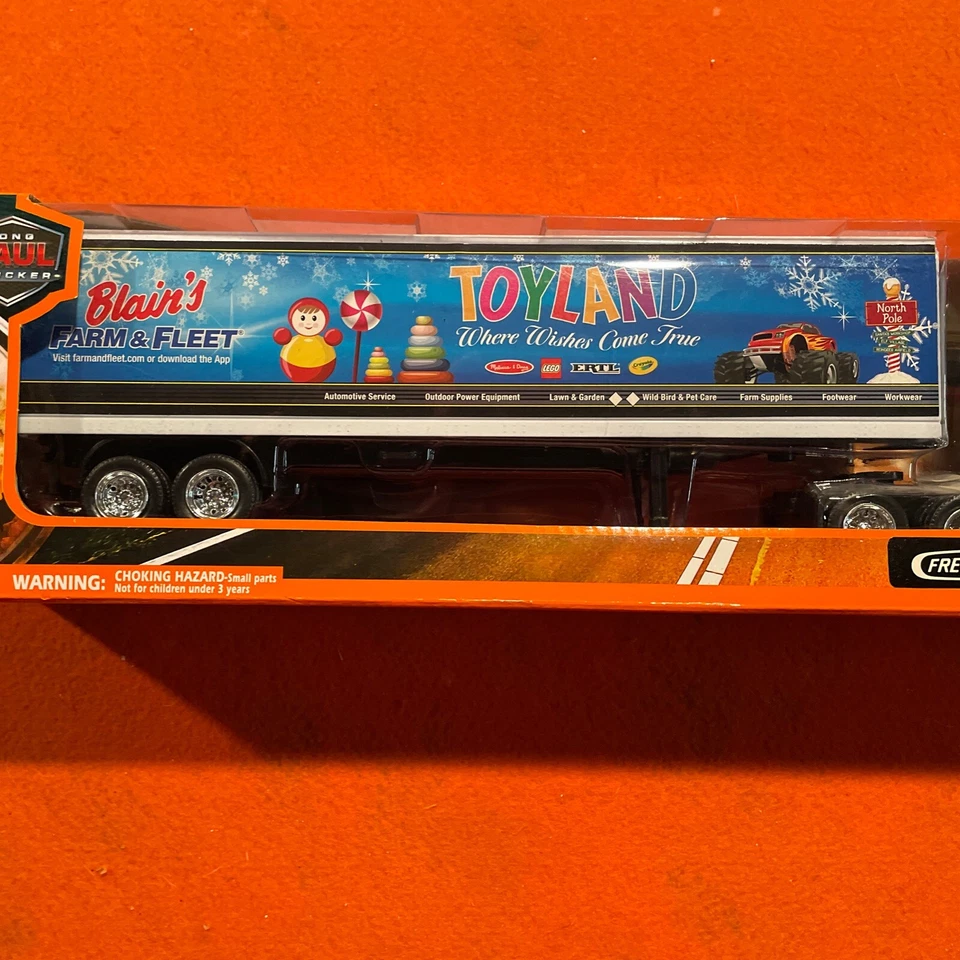 Remolque semirremolque BLAIN'S FARM & FLOET TOYLAND 1:43 diecast Freightliner Foto 3 de 4
