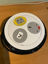 OE Electrics 'Pandora' 360⁰ in desk Power/Data Modules with UK/US and CAT6