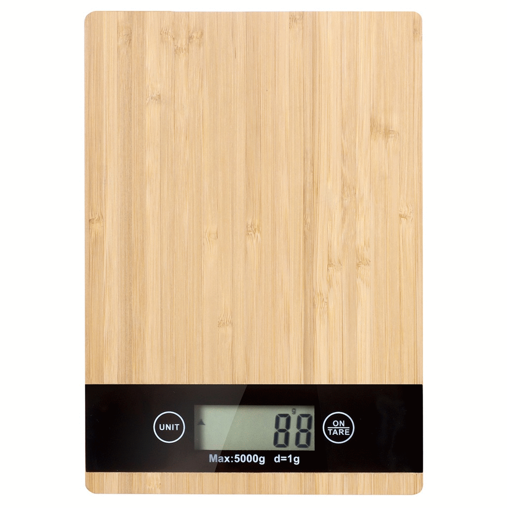Kitchen Scale Digital Bamboo LCD Electronic Balance 5kg / 1g