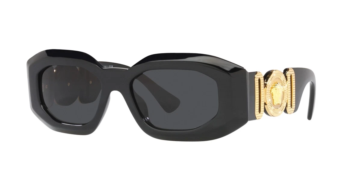 Mens black and hotsell gold versace sunglasses