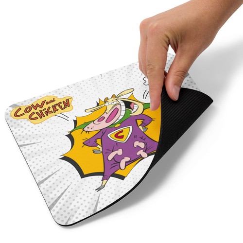 Cow and Chicken Super Cow Mouse Pad 9.5x7.75 inch Cartoon Network 2000's - Picture 2 of 3