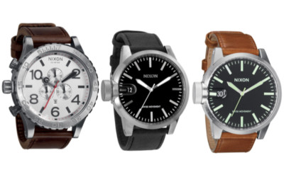 Herren Oversize Uhr Nixon 51-30 /Chronicle Schweiz Quarz Leder NEU