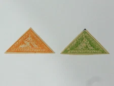 2 RARE 1872-74 FRANZ JOSEPH LAND STAMPS AUSTRO-HUNGARIAN NORTH POLE EXPEDITION