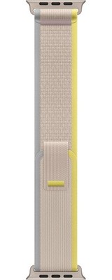 Apple Watch Band - Trail Loop (49mm) - Yellow/Beige with Rugged Titanium Finish