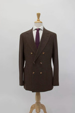 NWT 8350 Brunello Cucinelli Cashmere Blend Glen-Check DB 2Pc Suit 50/ 40US A262