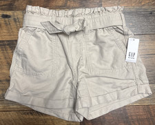 Gap Kids Girls Tan Utility Shorts Tie Waist Size XS 4-5yrs NWT