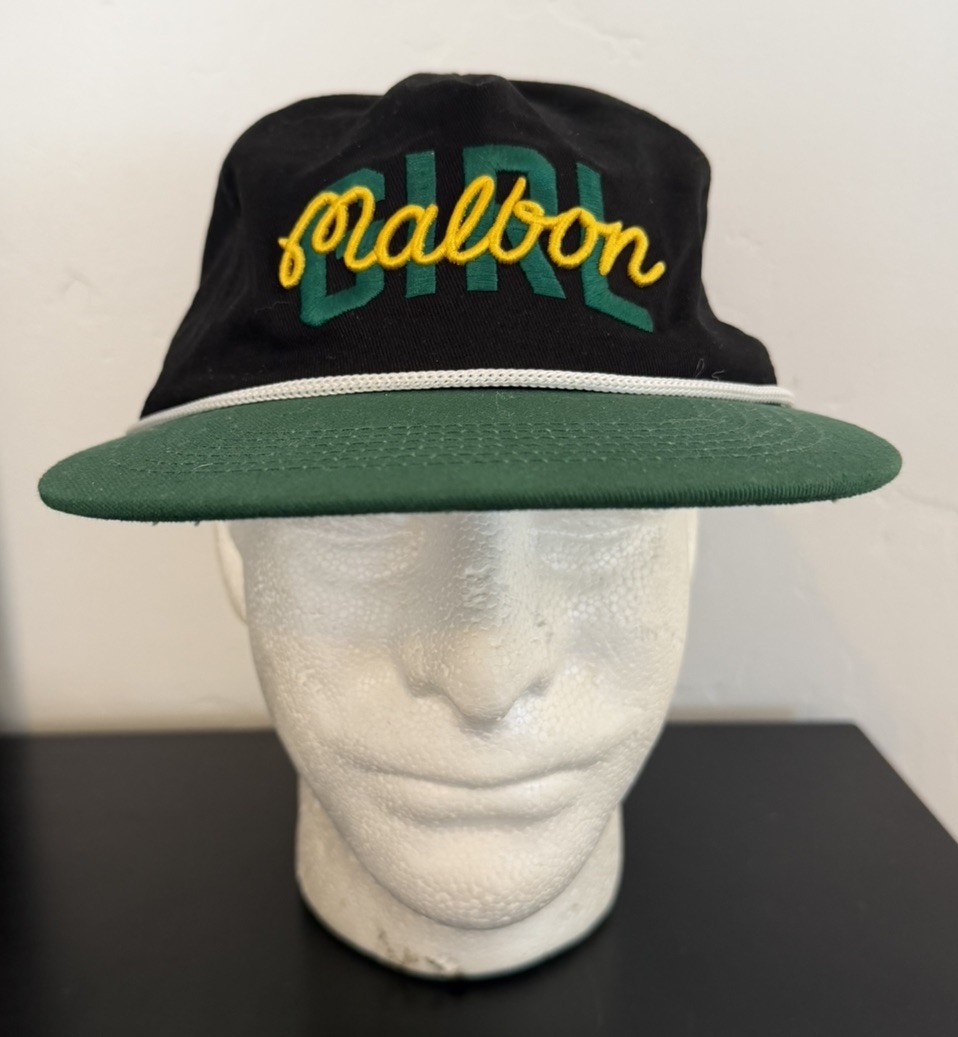 Malbon Golf Rope Snapback Hat x Girl Skateboards Collab Rare Script Logo Cap