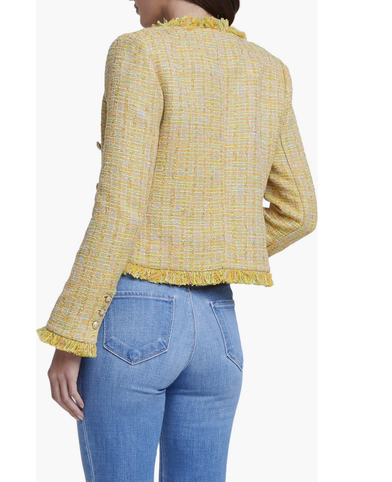 L'agence Tinlee Yellow Tweed Blazer Size 8
