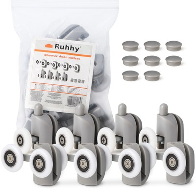 Duschkabinenrolle 23 mm 4x Obere 4x Untere Rolle für Duschkabine Ersatzrollen
