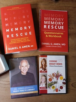 Dr. Daniel Amen's Memory Rescue Master Package Book Workbook 2 DVD s CD