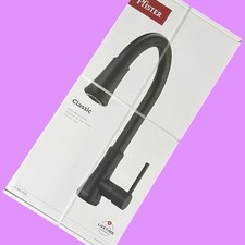 Pfister Classic Matte Black Single Handle Pull Down Kitchen Faucet F-529-7PFB