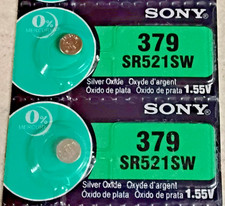 2 Pcs SONY/Murata 379 SR521SW Silver Oxide Battery Use by Oct.2028 FREE SHIPPING