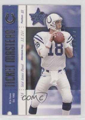 2000 Leaf Rookies & Stars Ticket Masters Peyton Manning Edgerrin James HOF 7xr