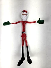 1978 Amscan Harrison Bendable Bendy Santa Claus Toy Figure Vintage Christmas