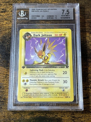 Dark Jolteon (1st Edition) graded BGS 7.5 for sale on eBay