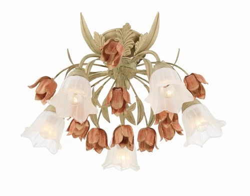 Crystorama Lighting Group 4800 Southport 5 Light 22"W Semi-Flush - Sage Rose - Picture 3 of 6