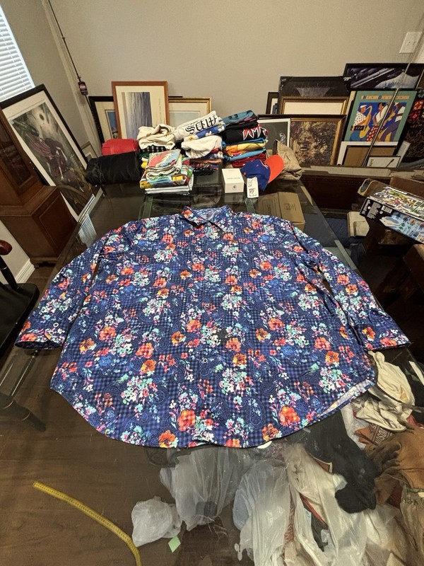 Robert Graham Long Sleeve Button Front Shirt Men’s 3xl