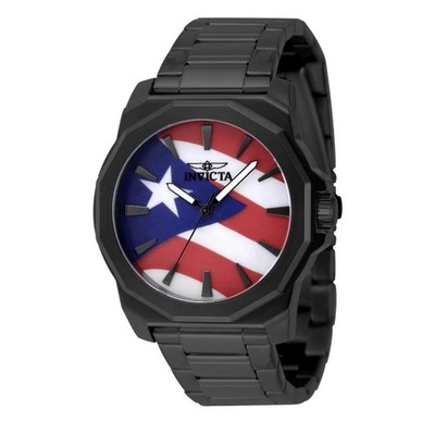   Invicta Speedway PUERTO RICO Flag  Mother of Pearl 42mm Dial 48363