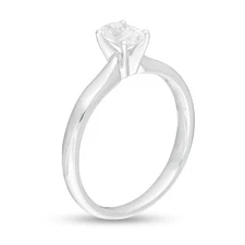 Oval Natural Diamond Ring White Gold