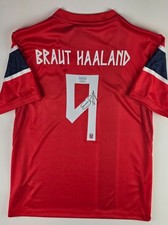 Erling Haaland Norway National Jersey hand signed with coa   Free shipping