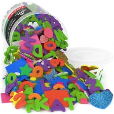 EVA Foam Shapes, 1000 Pieces, Assorted Colors, Peel and Stick Self-Adhesive F...