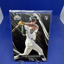 Tyler Soderstrom 2024 Topps Chrome Black #80 Rookie Oakland Athletics Baseball