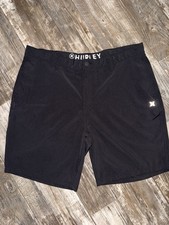 Men s Hurley Hybrid Trek Walk Shorts Size 40 Black Performance Stretch