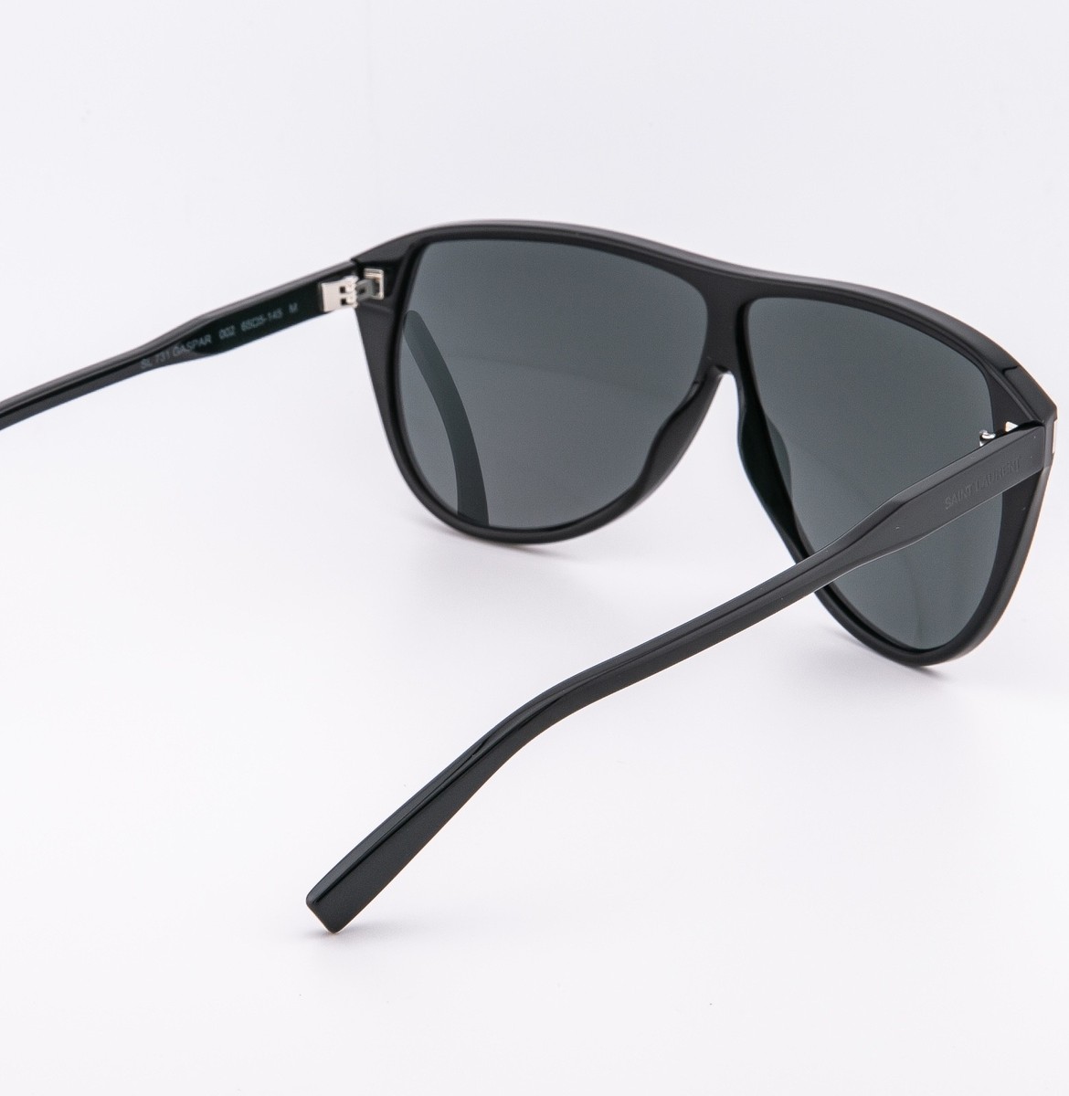 SAINT LAURENT GASPAR SL 731 SL731 Black Geometric Aviator Unisex