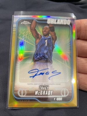 2024 Topps Chrome Tracy McGrady #TCA-TMC Gold Auto /50