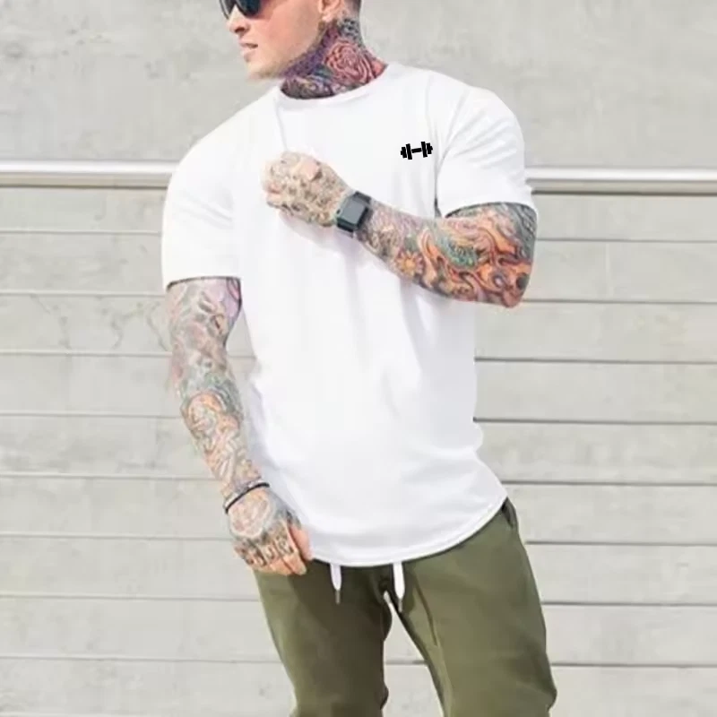 Mens Slim Fit T Shirt Short Sleeve Muscle Gym Fitness Sports Tee Shirts Tops US