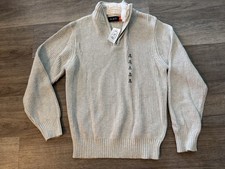 The Children's Place Boy's Pullover Rib Knit Mock Neck Sweater Tidal Large NWT