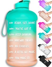 NatureWorks HydroMATE Half Gallon Water Bottle 64 oz Rose Gold Mint 