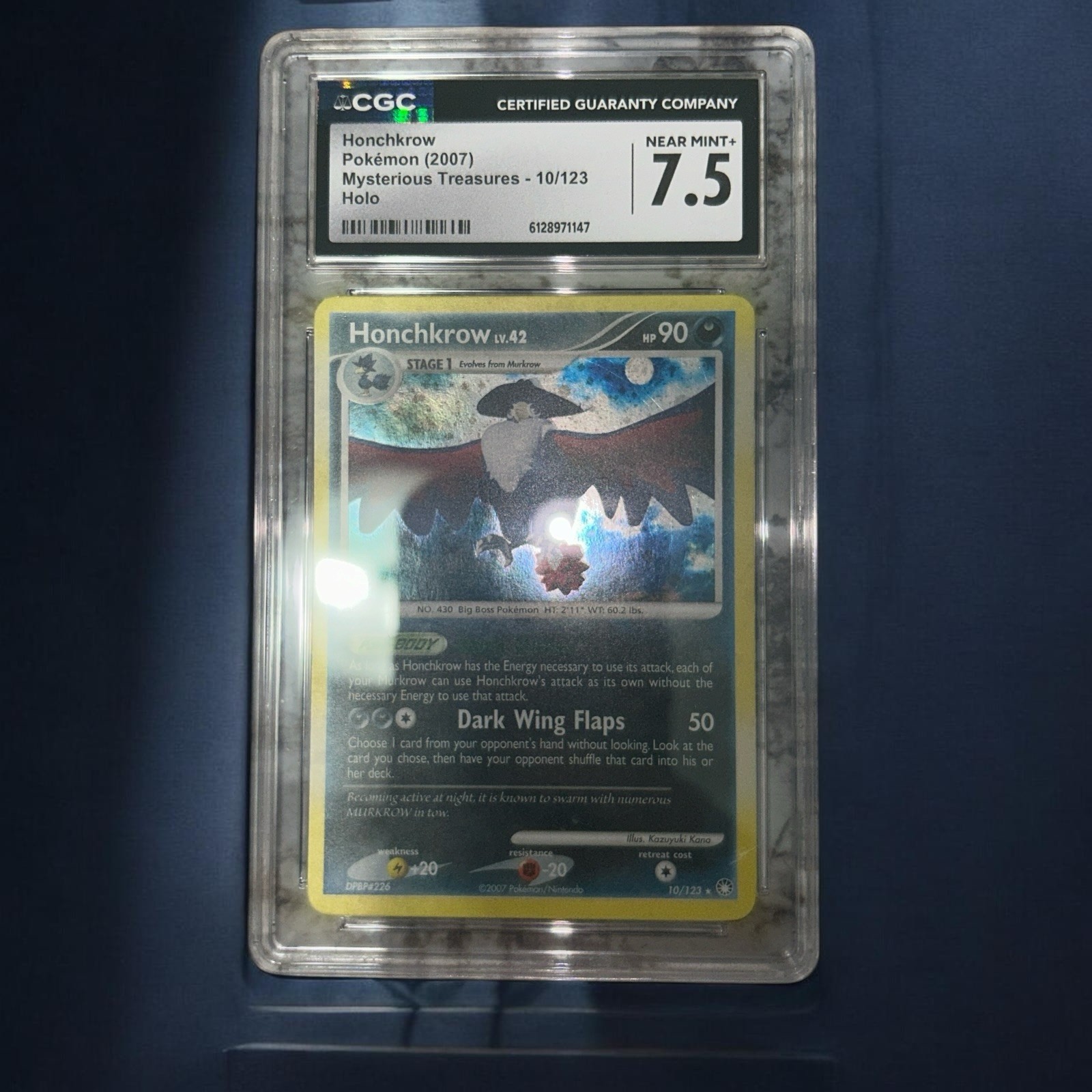 Pokemon Honchkrow 10/123 Mysterious Treasures Holo CGC 7.5 Trading Card