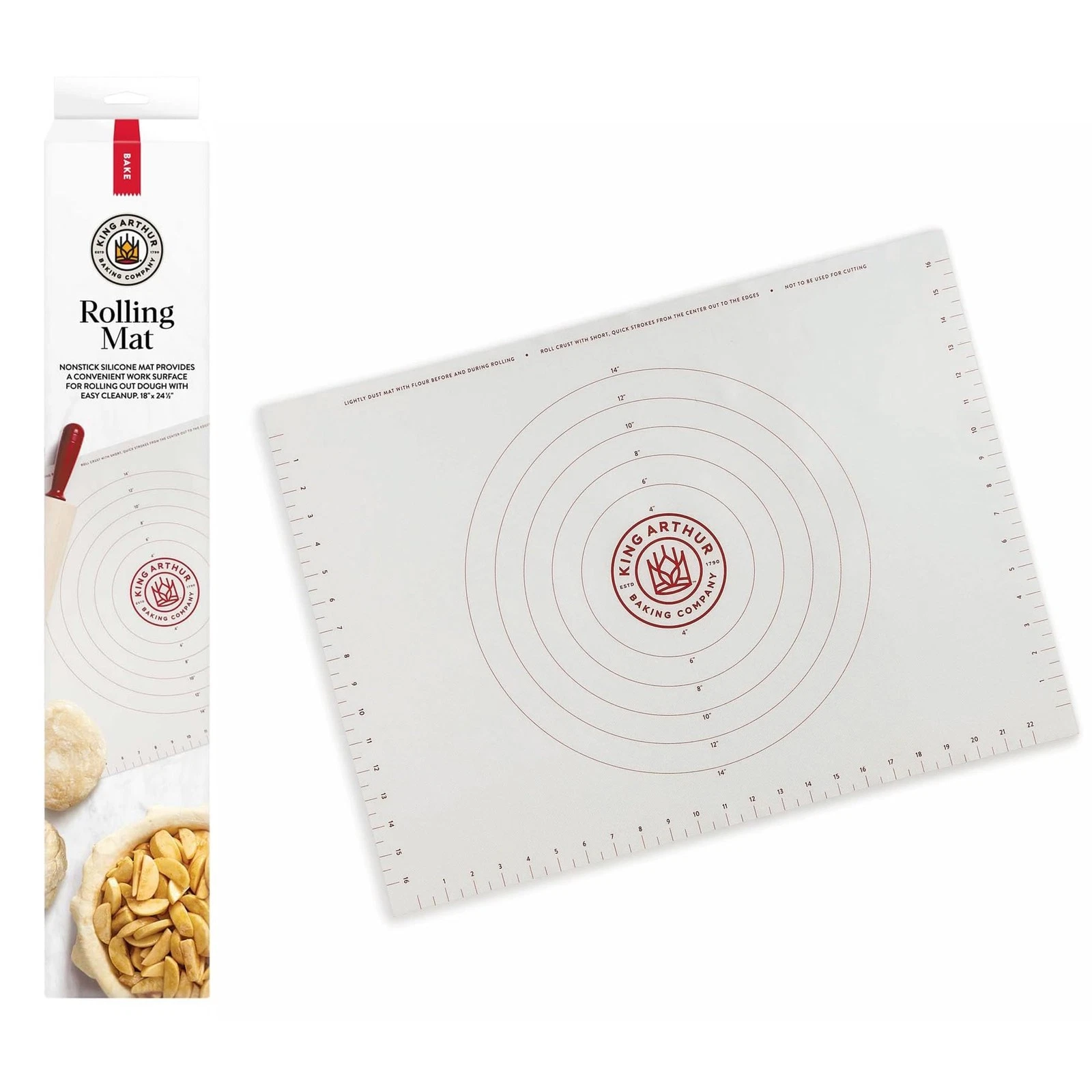 Baking Company Rolling Mat, Non-Slip Non-Stick Silicone Baking Mat, For Knead...