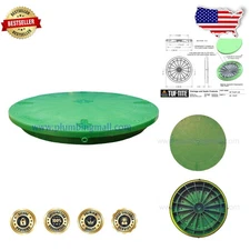 Durable 24" Green HDPE Riser Lid - Heavy Duty, Watertight Seal, Easy Install