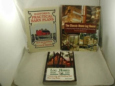 Building Wood Architecture 3 Books Hewn-Log House Radford's Practical Barn Plans