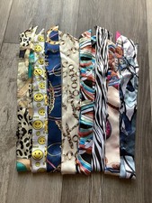 8 Pack Satin Handbag Handle Wrap Ribbon Neckerchief Scarf for Women