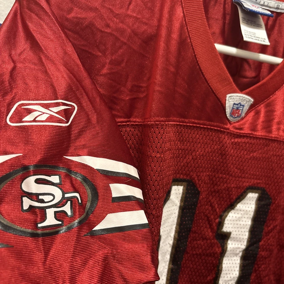 San Francisco 49ers Jersey Mens XL YOUTH Red NFL Football Reebok Alex Smith #11 - Image 3 of 4