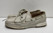 Tommy Bahama Ashore Thing Herren-Bootsschuhe weiß Leder Relaxologie Größe 8,5 D