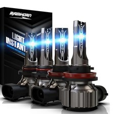 9005 H11 Light Bulbs Combo, HB3 H8 H9 Instant Plug-In Wireless Light 9005+H11